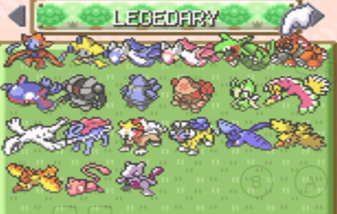 Pokemon FireRed Legendary Cheats With Gameshark Codes