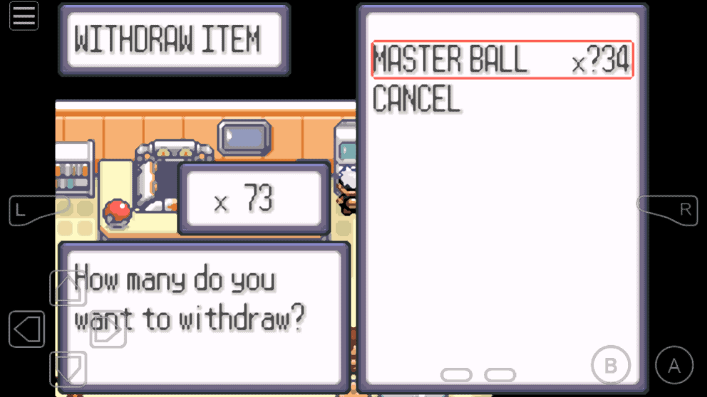 Pokemon ruby master ball cheat