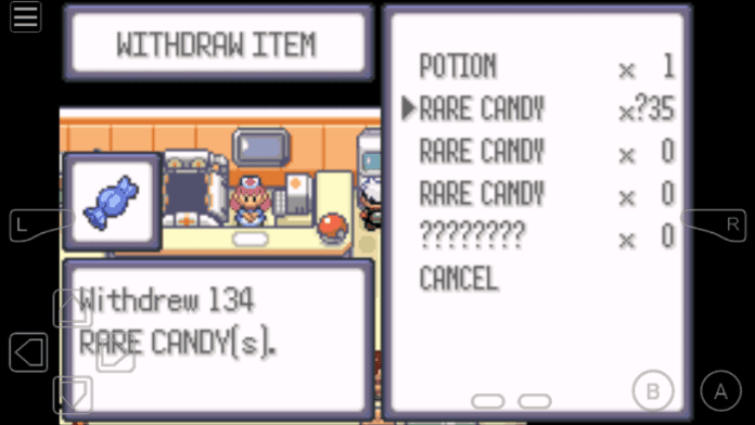 Pokemon Emerald Rare Candy GameShark Cheat Codes for GBA