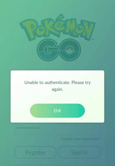 Pokémon Go server status, failed to login and other error workarounds