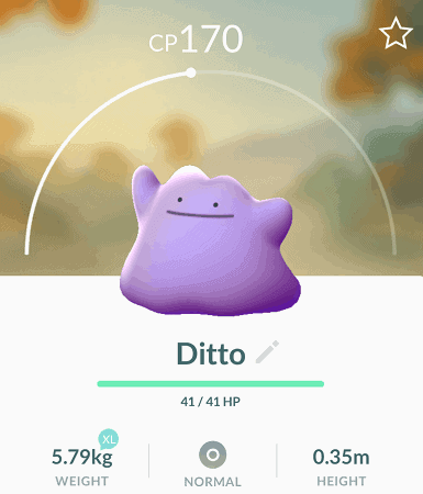 Pokemon go ditto