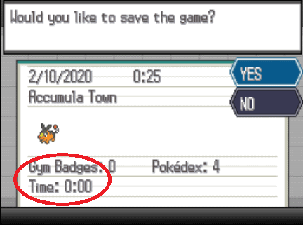 Pokemon white reset play time cheat