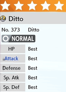 Ditto perfect ivs