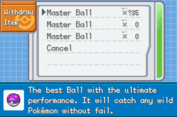 Pokemon saiph unlimited master ball cheat