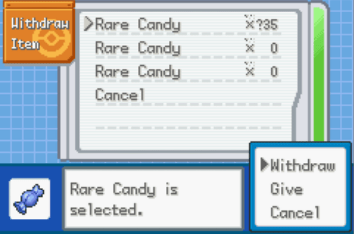 Pokemon saiph unlimited rare candy cheat