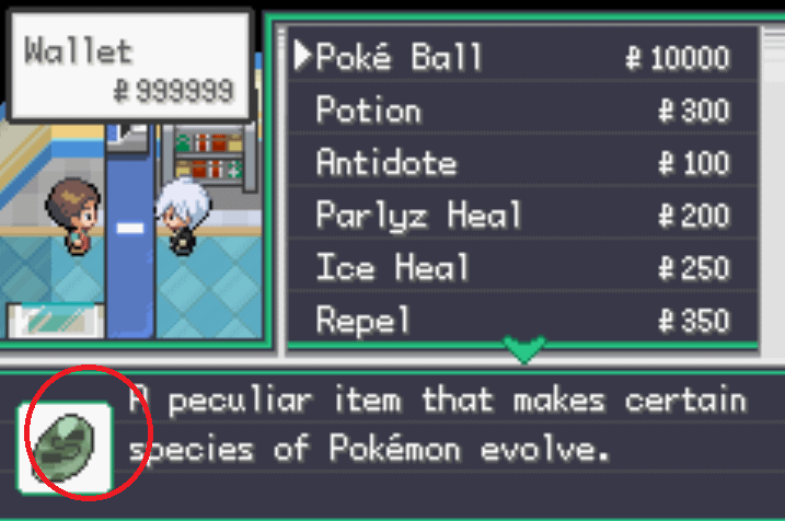 Pokemon unbound evolution item cheat