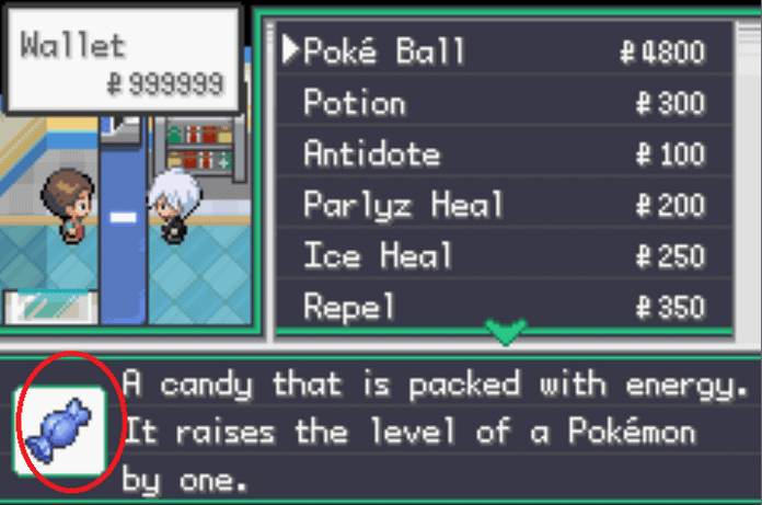 Pokemon unbound rare candy cheat