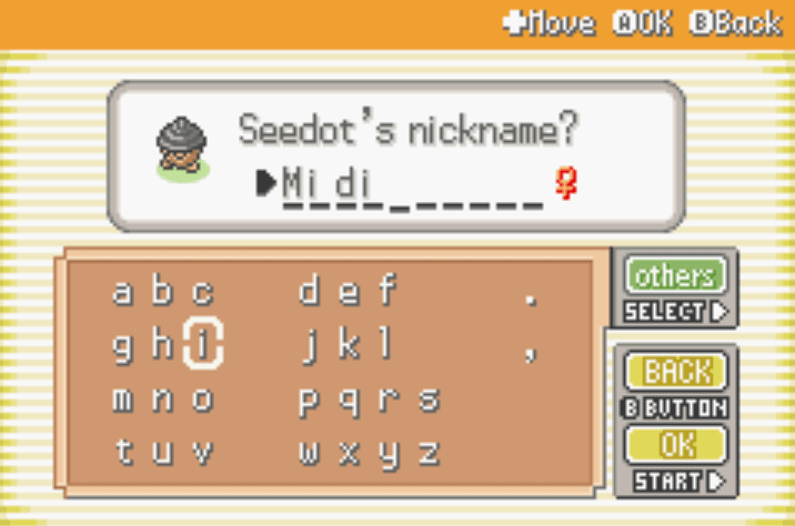 My shiny pokemon nicknames