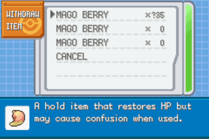 Unli berries pokemon nameless version cheat