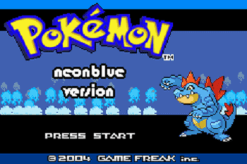 Pokemon neon blue splash screen