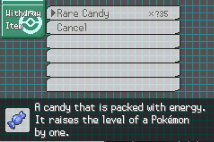 Unlimited rare candy pokemon gs chronicles cheat
