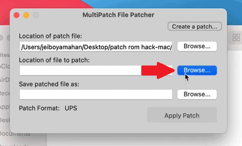 Step 4 how to patch rom hacks on mac using multipatch