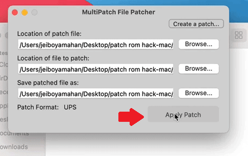 Step 8 how to patch rom hacks on mac using multipatch