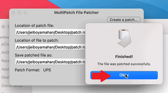 Step 9 how to patch rom hacks on mac using multipatch