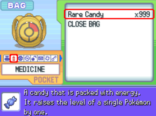 Pokemon Pearl Cheats 8 Max rare candies pokemon pearl cheat