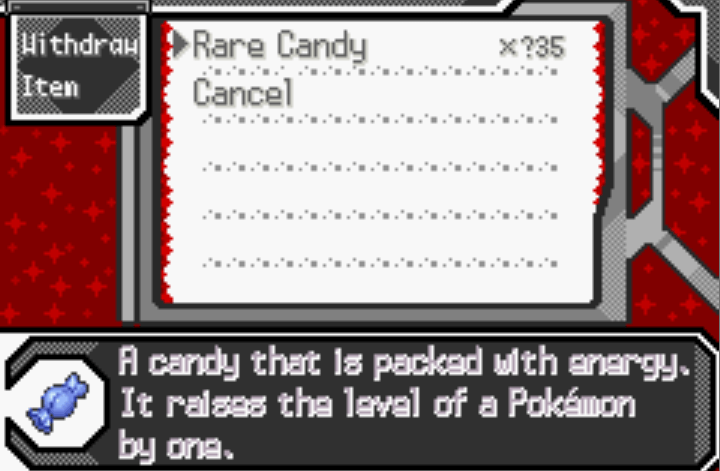 Unlimited rare candies pokemon sors cheat