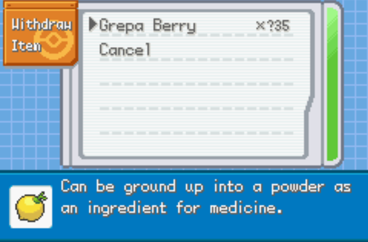 Unlimited berries pokemon dreary cheat