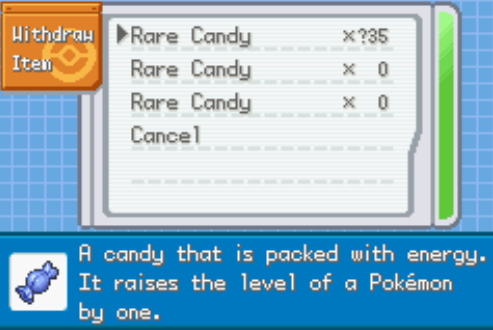 Pokemon Dreary Cheats 5 Unlimited rare candies pokemon dreary cheat