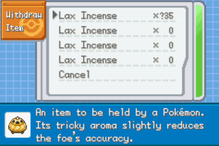 Unlimited misc items pokemon dreary cheat