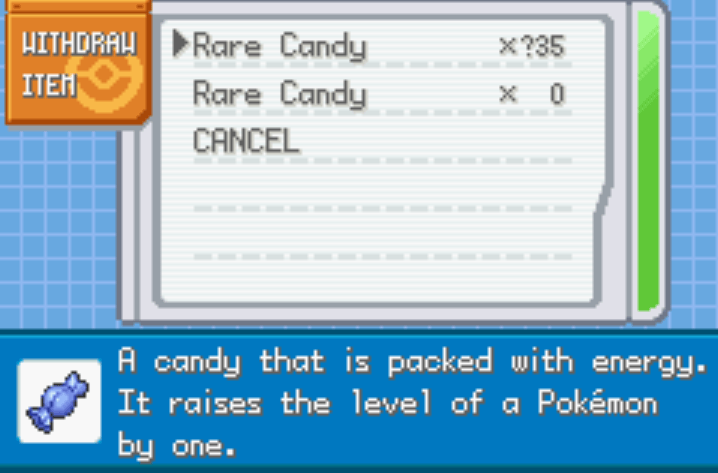 Unlimited rare candies pokemon kanlara ultimate cheat