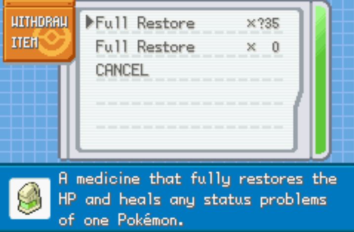 Unlimited healing items pokemon kanlara ultimate cheat