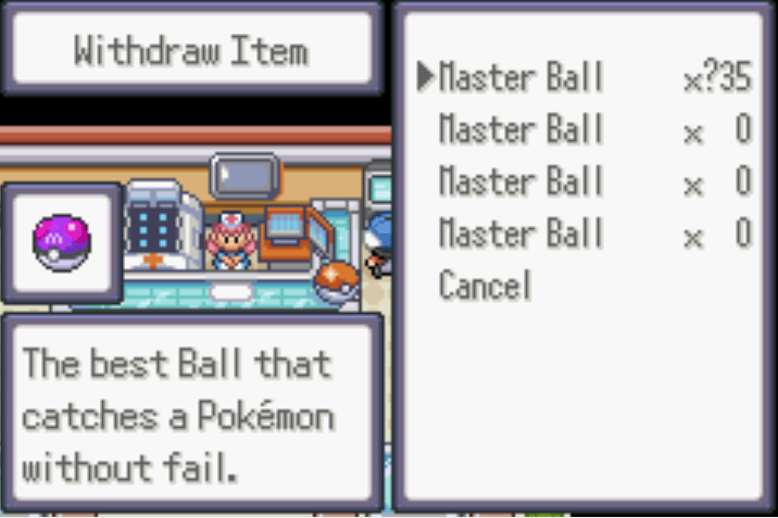 Unlimited master balls pokemon darkfire cheat