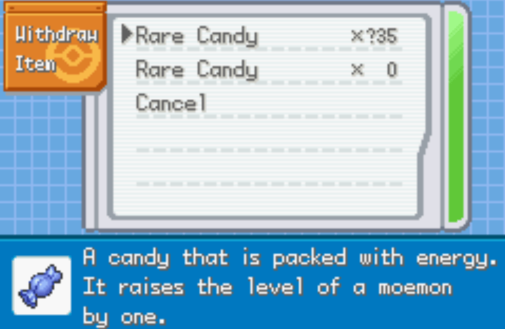 Rare candies mega moemon firered cheat