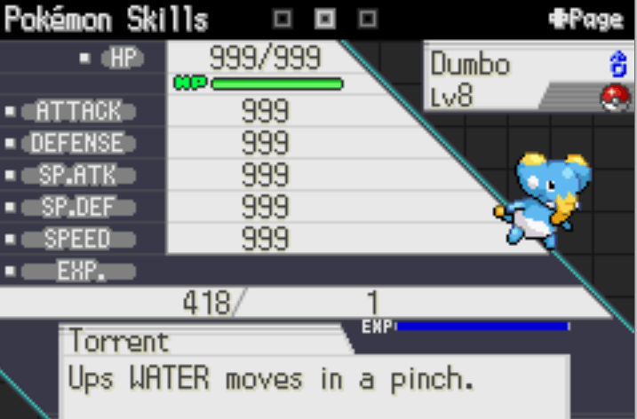 Pokemon Sienna Cheats 16 Max pokemon stats