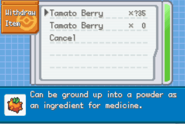 Pokemon Vega Minus Cheats 9 Vegaminusberries