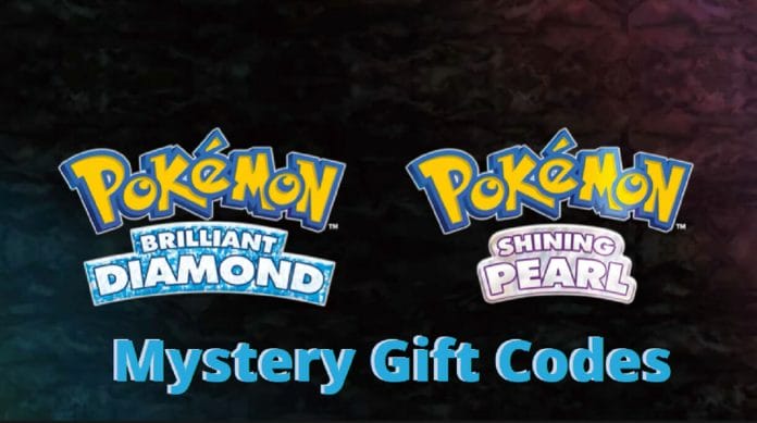 Pokemon brilliant diamond and shining pearl mystery gift codes