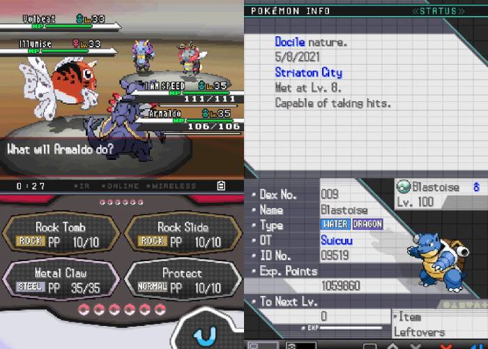 Pokemon vintage white game screenshot