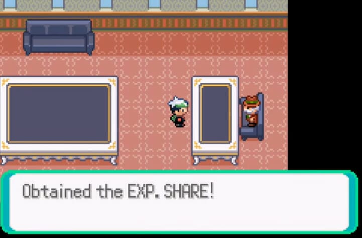 Exp share in pokemon emerald