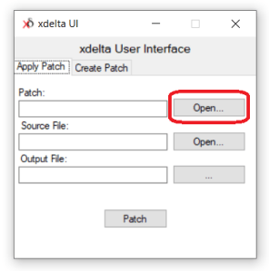 Xdeltaui program user interface open
