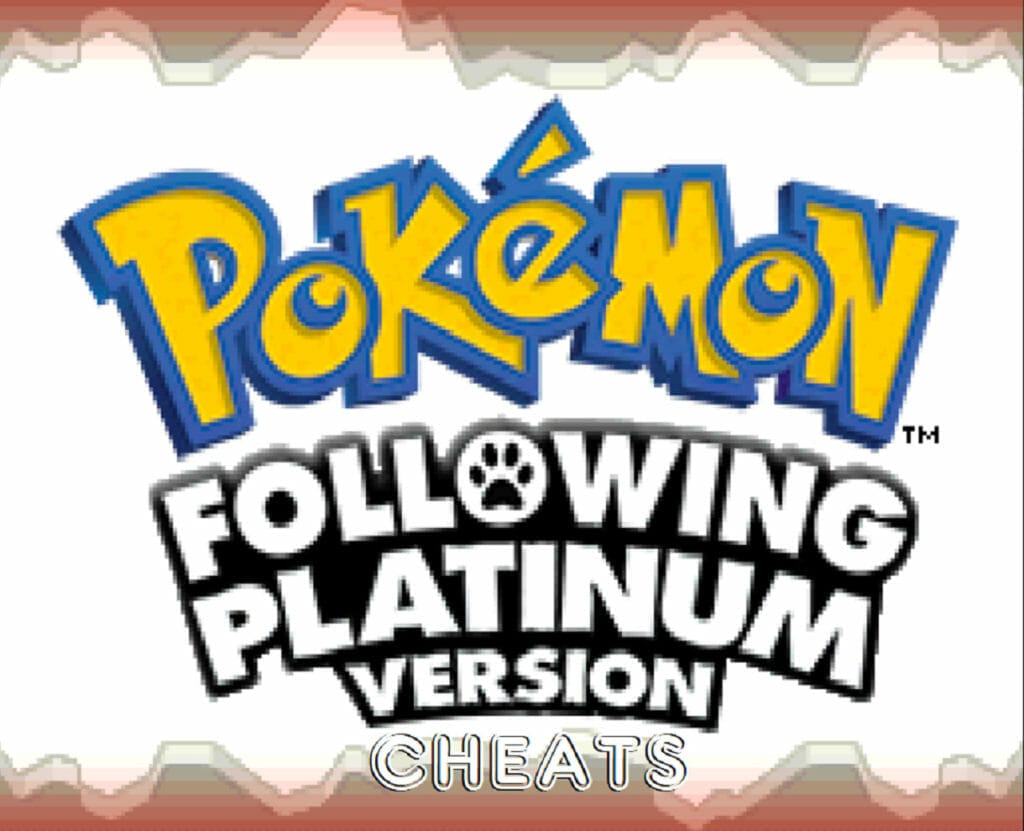 Pokemon following platinum cheats