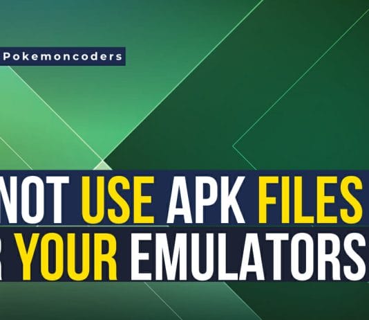 Dont use apk files emulators