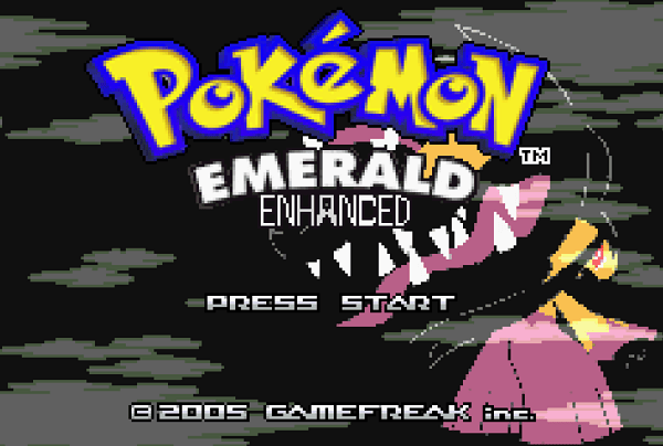 Pokemon emerald enhanced press start screen