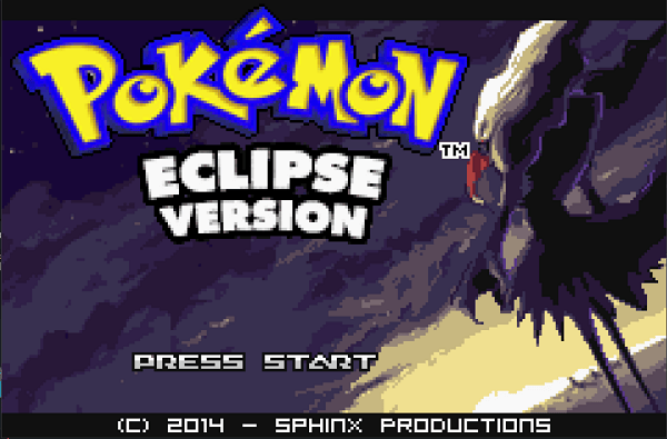 Pokemon eclipse press start screen