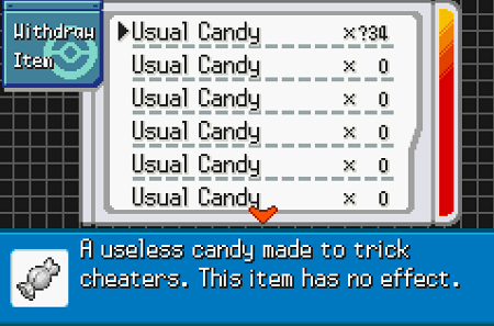 Pokemon Black/White Rare Candy Code 