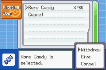 Pokemon wish rare candy cheat