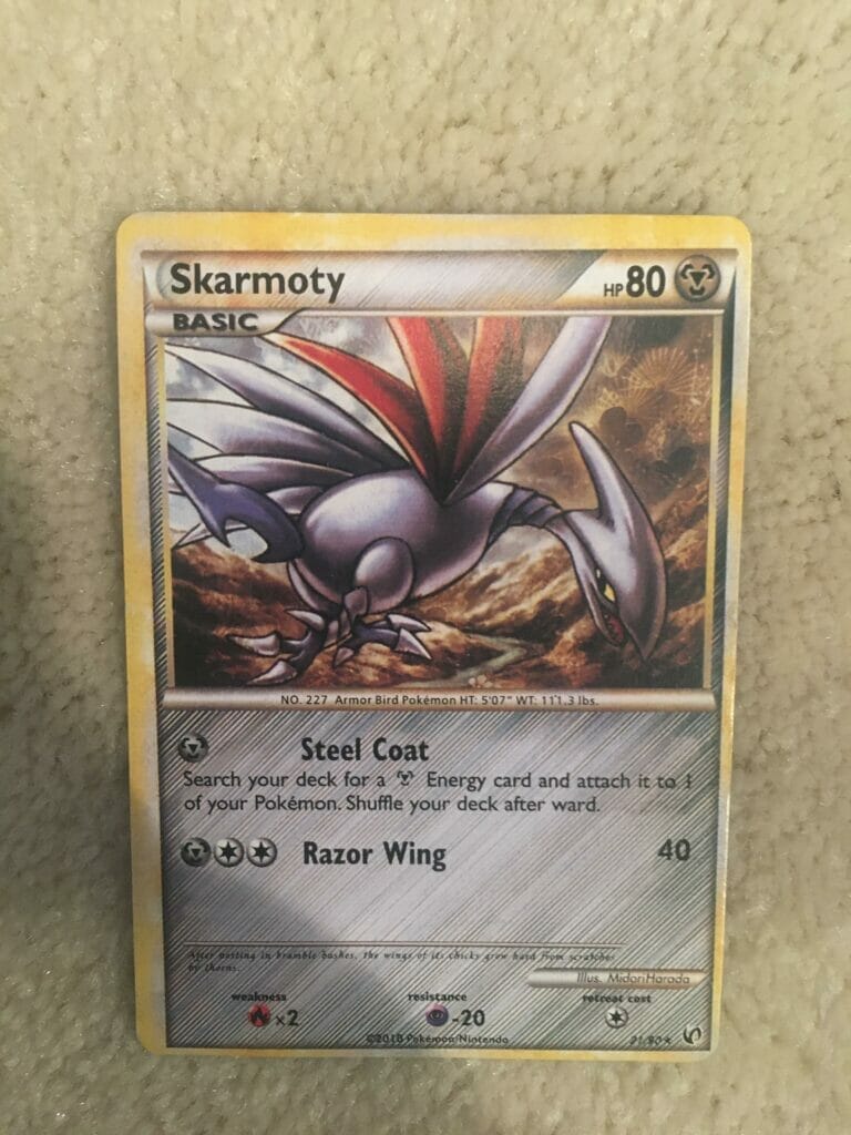 Information and spelling errors - skarmory card