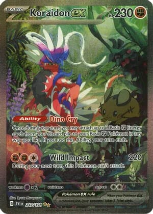 Most valuable cards in scarlet and violet - koraidon ex