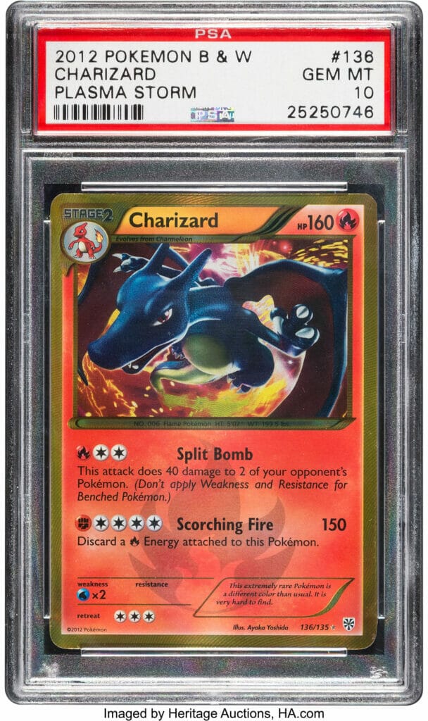 Most expensive pokemon cards - plasma storm secret rare charizard (psa 10)