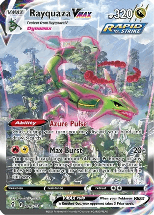 Most expensive cards in sword and shield - rayquaza vmax evolving skies