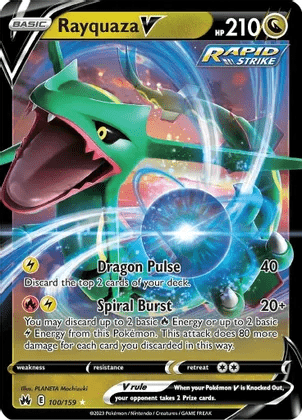 Pokemon card rarity guide - rayquaza v - crown zenith (ultra rare)