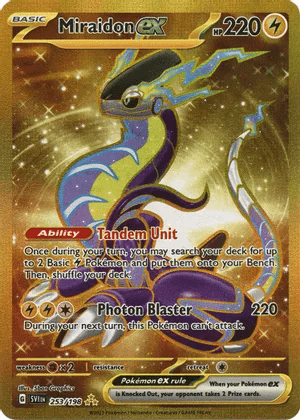 Pokemon card rarity guide - miraidon ex scarlet & violet base set (hyper rare)