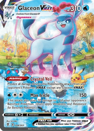 Most expensive cards in sword and shield - glaceon vmax evolving skies