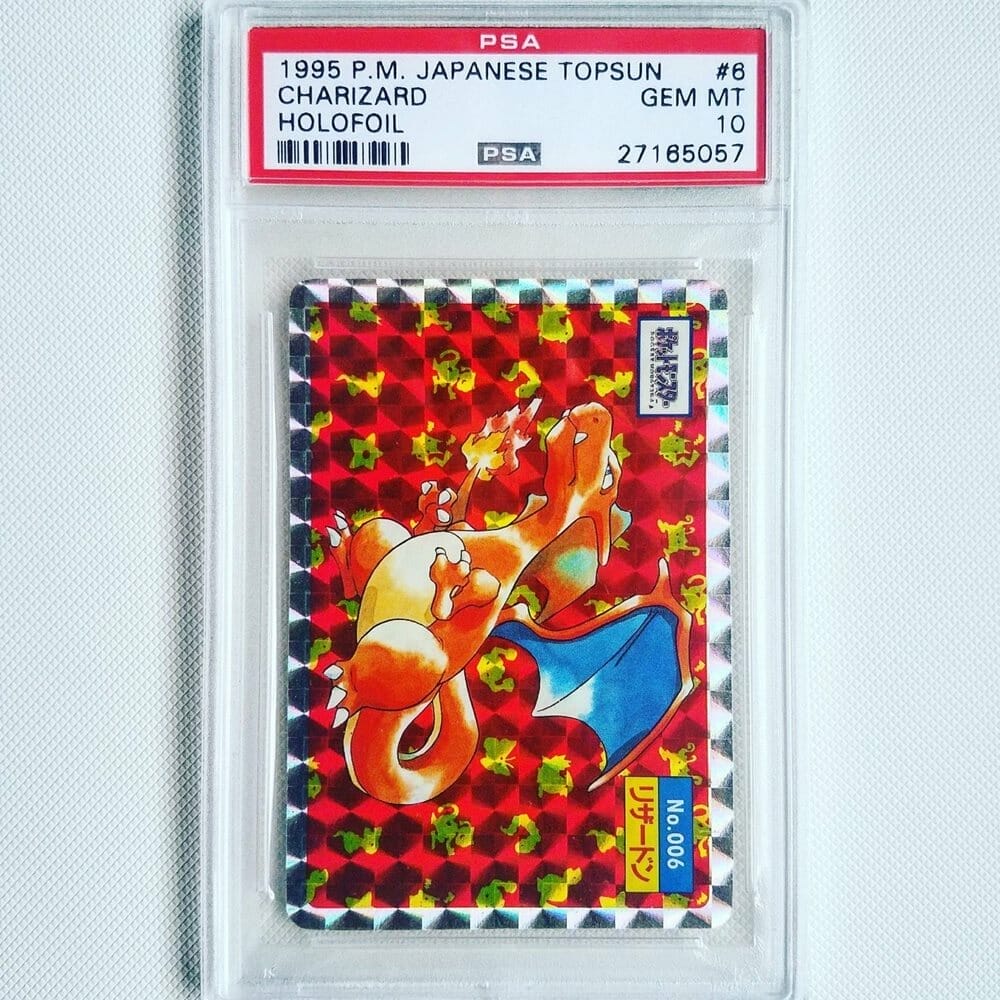 Most expensive pokemon cards - japanese topsun charizard holofoil charizard (psa 10)