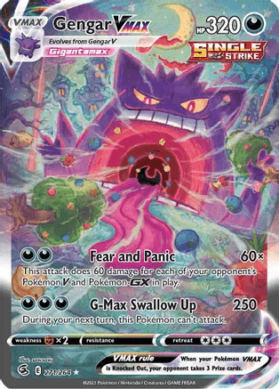 Most expensive cards in sword and shield - gengar vmax fusion strike