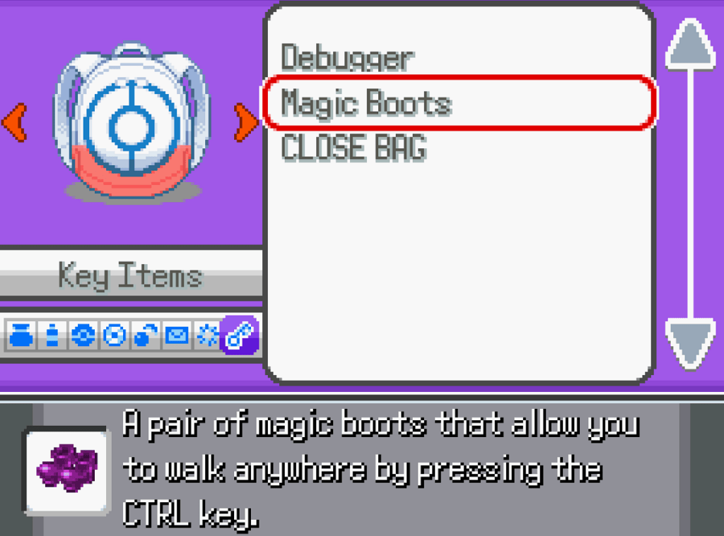 How to enable the debug mode in pokemon infinite fusion - magic boots