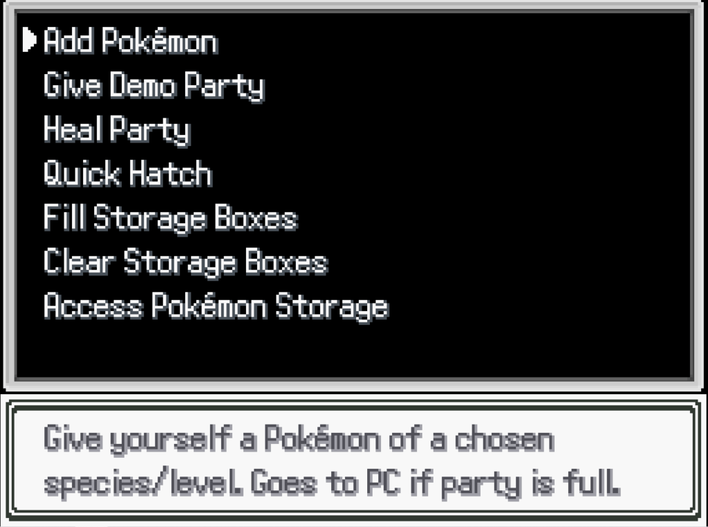 Pokemon infinite fusion options